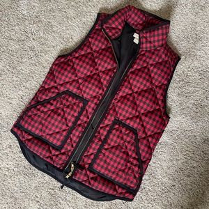 J Crew Buffalo Check Vest
